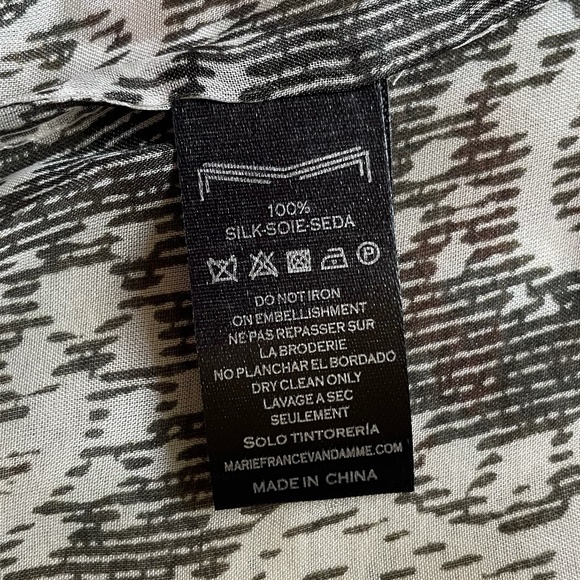 Marie‎ France Van Damme NWOT Silk Paisley Embroidered Kimono Swim Beach Cover Up - Picture 5 of 8